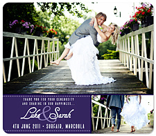 Wedding Thank You Magnet - Circle Date